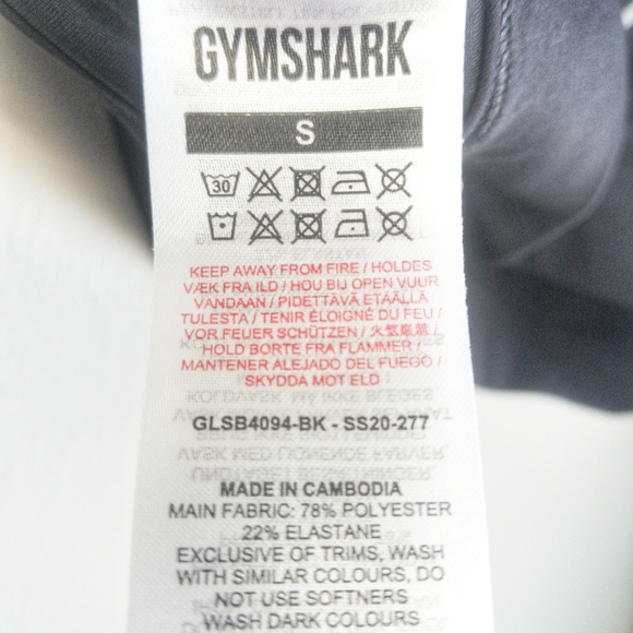 GYMSHARK / Illumination Black Sports Bra Sz S - Picture 8 of 9